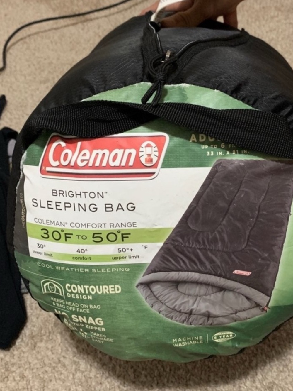 Orange Sleeping Bag Coleman